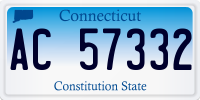 CT license plate AC57332