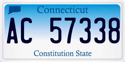 CT license plate AC57338