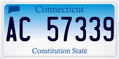 CT license plate AC57339