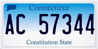CT license plate AC57344