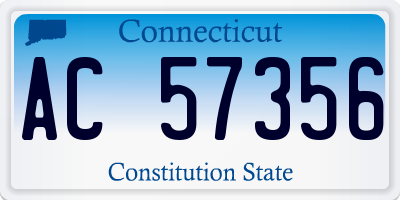 CT license plate AC57356