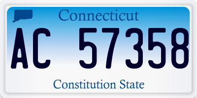 CT license plate AC57358