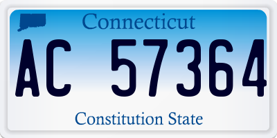 CT license plate AC57364