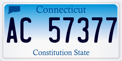 CT license plate AC57377