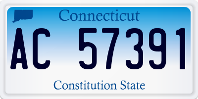 CT license plate AC57391