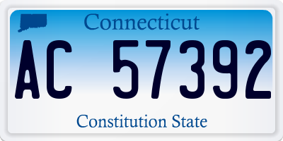 CT license plate AC57392