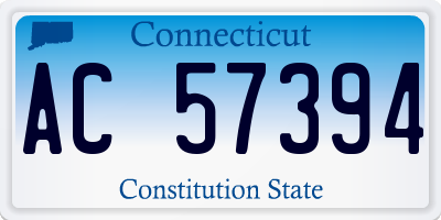 CT license plate AC57394