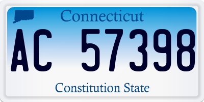 CT license plate AC57398