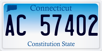 CT license plate AC57402