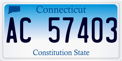 CT license plate AC57403