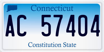 CT license plate AC57404