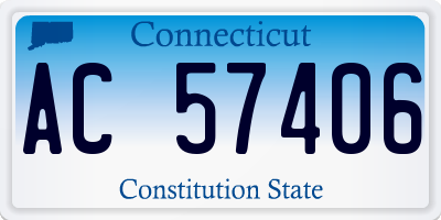 CT license plate AC57406