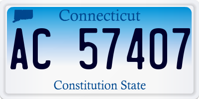 CT license plate AC57407