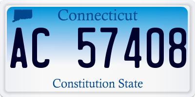 CT license plate AC57408