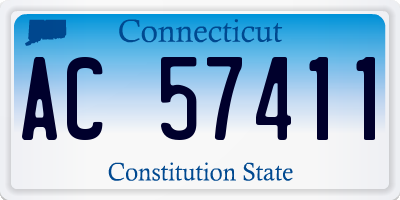 CT license plate AC57411