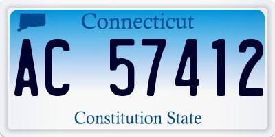 CT license plate AC57412