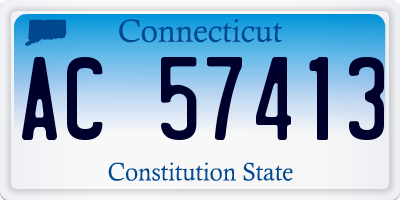 CT license plate AC57413