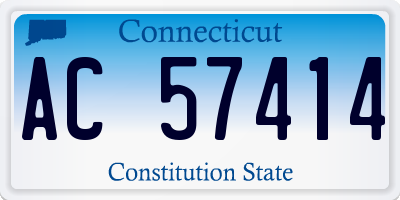 CT license plate AC57414