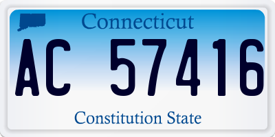 CT license plate AC57416