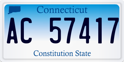CT license plate AC57417