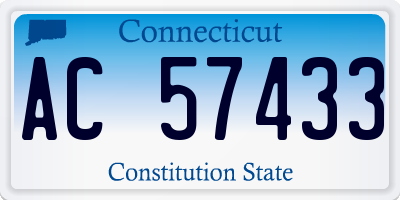 CT license plate AC57433