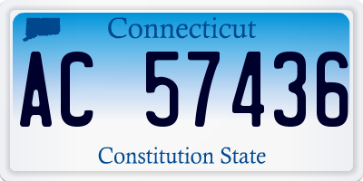 CT license plate AC57436