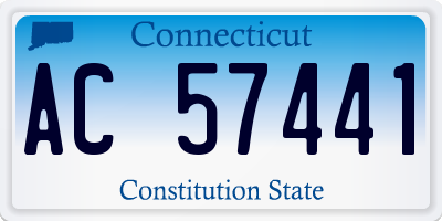 CT license plate AC57441
