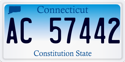 CT license plate AC57442