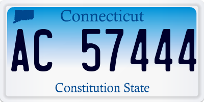 CT license plate AC57444