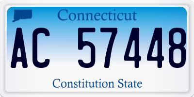 CT license plate AC57448