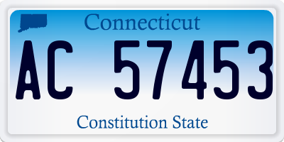 CT license plate AC57453