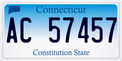 CT license plate AC57457