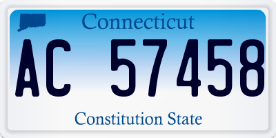 CT license plate AC57458