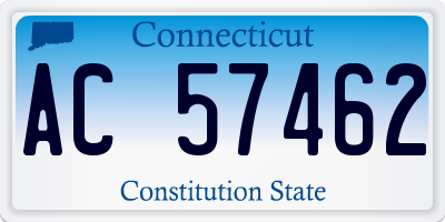 CT license plate AC57462