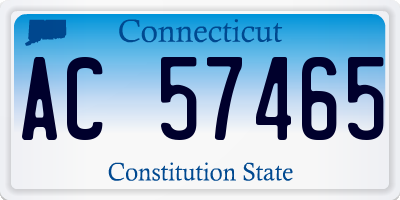 CT license plate AC57465