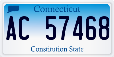 CT license plate AC57468