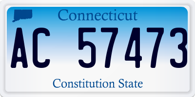 CT license plate AC57473