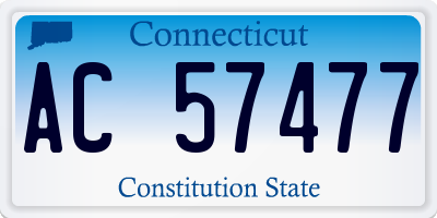 CT license plate AC57477