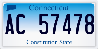 CT license plate AC57478
