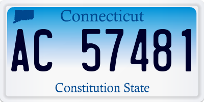 CT license plate AC57481