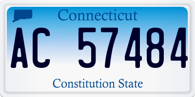 CT license plate AC57484