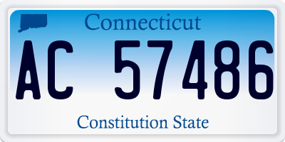 CT license plate AC57486
