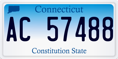 CT license plate AC57488