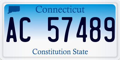 CT license plate AC57489