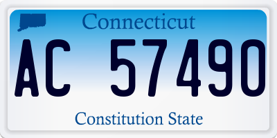 CT license plate AC57490
