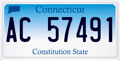 CT license plate AC57491