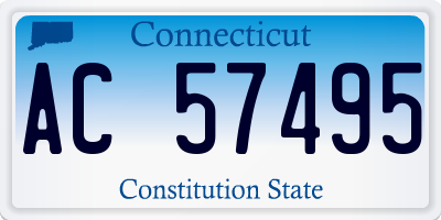 CT license plate AC57495