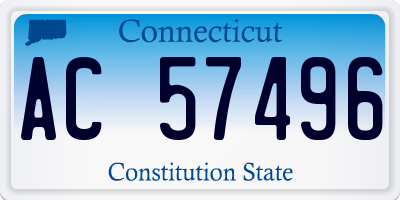 CT license plate AC57496