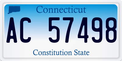 CT license plate AC57498