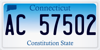 CT license plate AC57502